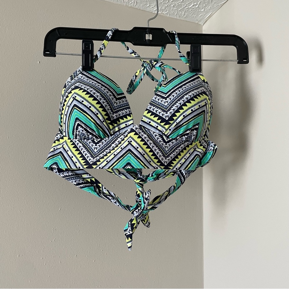 Aerie Multicolor Chevron Bikini Top